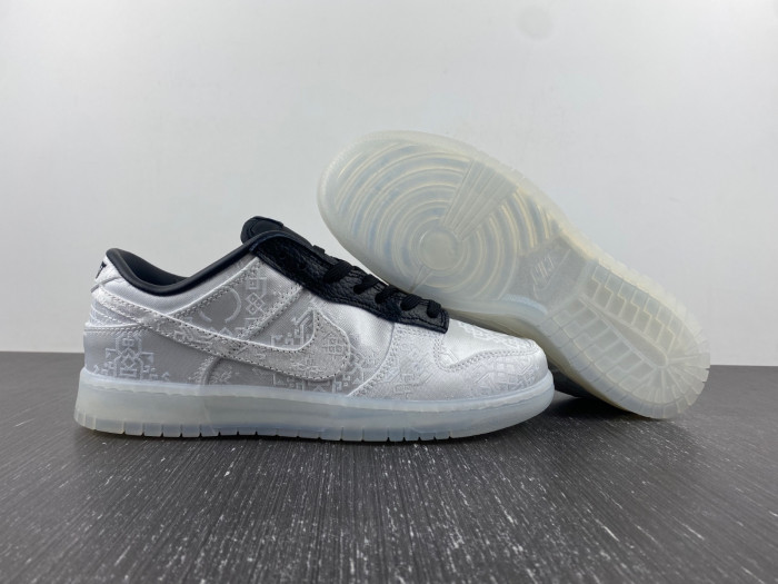 CLOT x fragment x Nike Dunk Low Colorway: White/Black FN0315-110