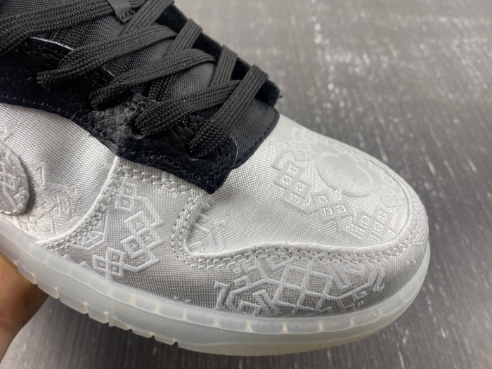 CLOT x fragment x Nike Dunk Low Colorway: White/Black FN0315-110