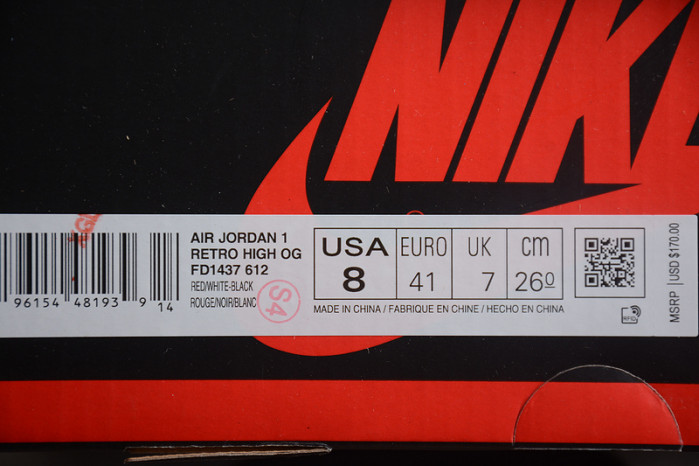 AIR JORDAN 1 HIGH OG " Yellow Toe " FD1437-612